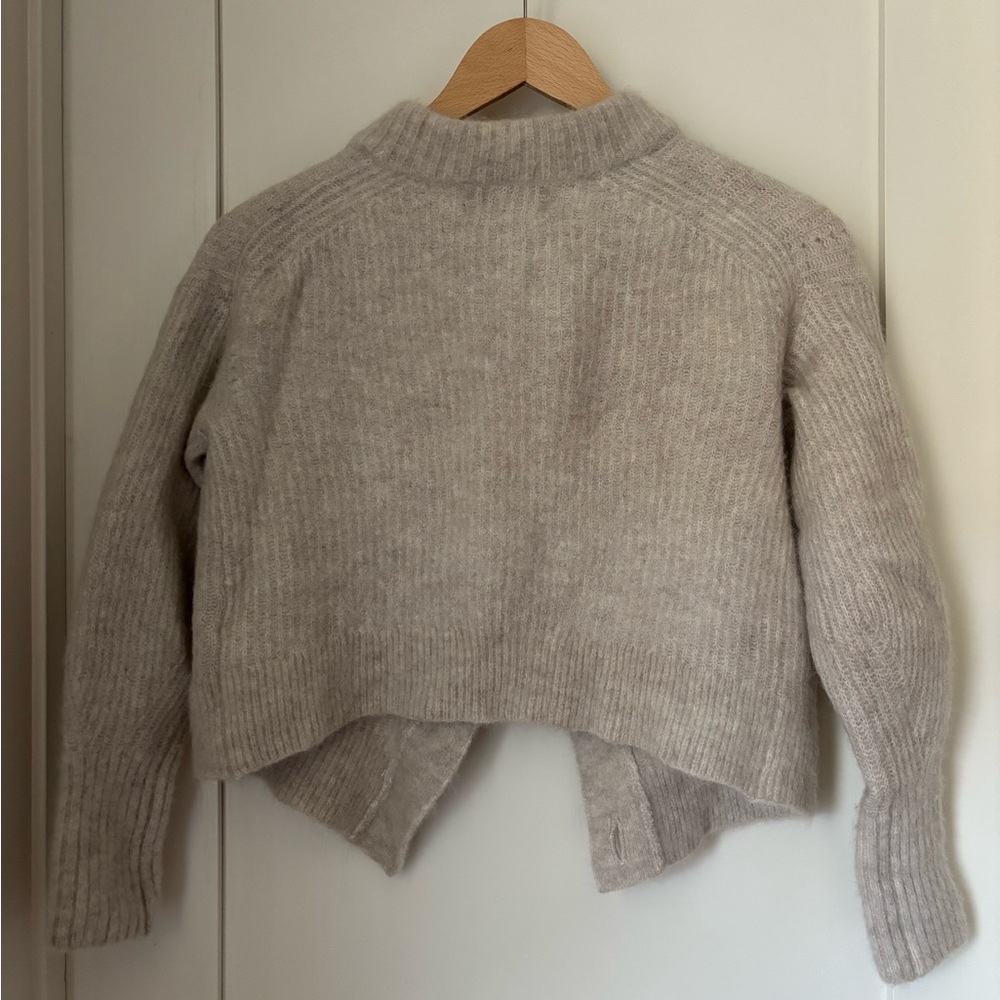 Everlane Cream Button-Up Cardigan View 2